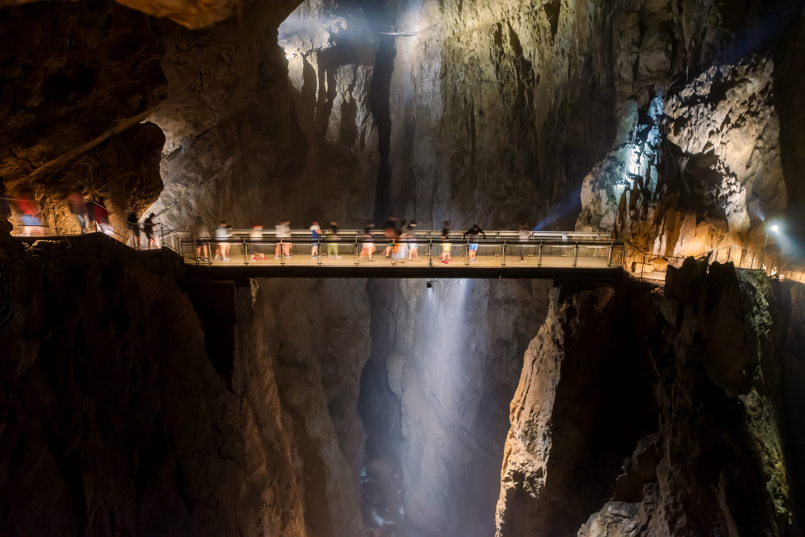 Inside of skocjan cave in Slovenia